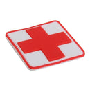 Outdoor First Aid PVC Red Cross Hook Badge Patch