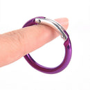 6Pcs Aluminum Alloy Clip Hanging Buckle Circle Round Carabiner Hook Keychain  Z