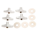 5 Pieces Quick Release Cymbal Stand Wing Nut with Gasket for Drum Parts