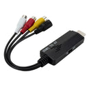 HDMI To RCA AV Video Audio Cable Converter Adapter 1080P For TV VHS VCR DV NEW