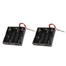 2pcs Battery Box Holder for 4pcs AA Dry Batteries with 150mm Wire Series C MRT