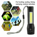Portable T6 COB LED Flashlight Torch 18650 USB Lamp Light Camping Rechargeable#