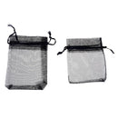 50 3X4in Organza Jewelry Gifts Pouches Black for Wedding Favor V1N5