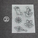 6Pcs Christmas Pendant Shrink Flim Key Chain Shrinky Art Papers Jewelry Making