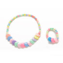 Colorful Beads Necklace&Bracelet Set Party Jewelry for Kids ChildrME