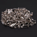 100 x Brooch Bar Backs Safety Pins Badge Fasteners For Jewellery Findings M G7B4