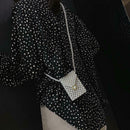 Retro Girl Elegant Pearls Shoulder Handbags Women Beads Small Crossbody Bag