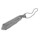 Hot Boys Kids Elastic Strap Tie Necktie Vertical Stripe Black + White S7A1
