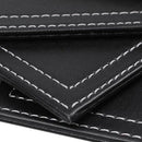 Black PU Leather Drink Coasters Set of 6 Glass Mug Cup Mats Pats Table Plac E7I2