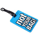 Name Address Label Blue Soft Plastic Not Your Bag Pattern Travel Luggage Ta N4W7