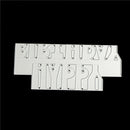 Happy Birthday Alphabet Metal Cutting Dies For DIY Scrapbooking Album Cards FT