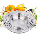 Stainless Steel Mixing Bowl Nesting Bowl Outdoor Camping Picnic Plates 24cm