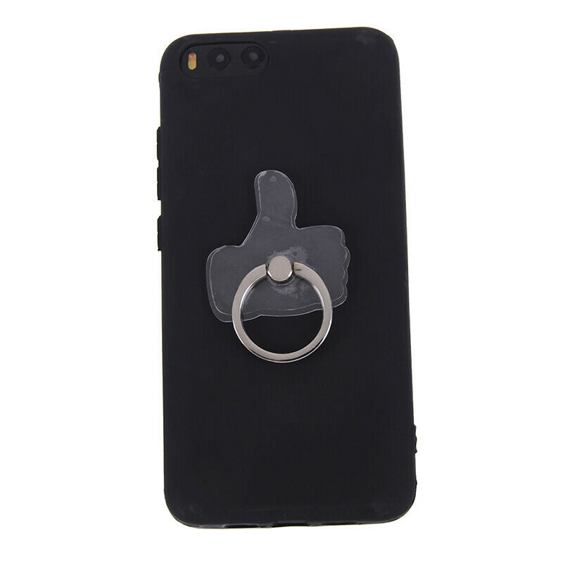 Universal transparent mobile phone finger ring holder stand random