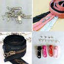 44pcs Zipper Repair Kit Pulls Stops Sliders Spirals Instructions Zip Sewing