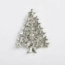 Fashion Cute Christmas Tree Stars Clear Crystal Brooches Pins Holiday Party