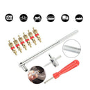 Valve Core Tool Set - 6Pcs Valve Cores, 4-Way Valve Tool, Single Head Valve Core