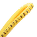 1000x Soft PVC Power Wire Cable Ties Cable Markers No. 0~9 Assortment Yellow