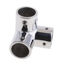 Stainless Steel 25mm 3-Way Corner Elbow Boat Hand Rail Fitting Hardware