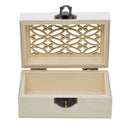 3pcs Natural Unfinished Wood Rectangle Wooden Jewelry Gift Box Storage Case