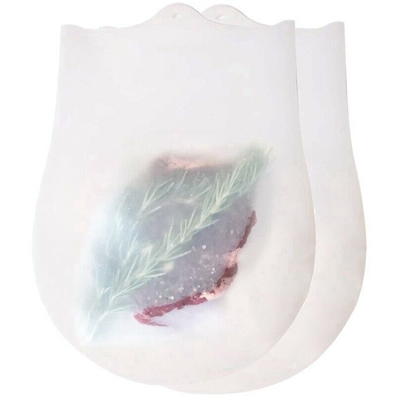 2 Pack Premium Reusable Large Cooking Silicone Sous Vide Bags Fresh Keeping