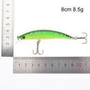 1pc 8cm/8.5g hard minnow fishing lures crank plastic baits floating lures 5#