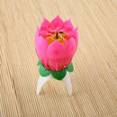 1pcs Lotus Flower Candle Musical Blossom Candles Happy Birthday Party Supply