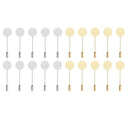 20 Pieces Copper Blank Base 1.5cm Lapel Stick Pin Hat Brooch DIY Art Craft