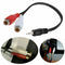 3.5mm 1/8" Stereo Female to 2 Male RCA Jack Adapter Y Cable Splitter-