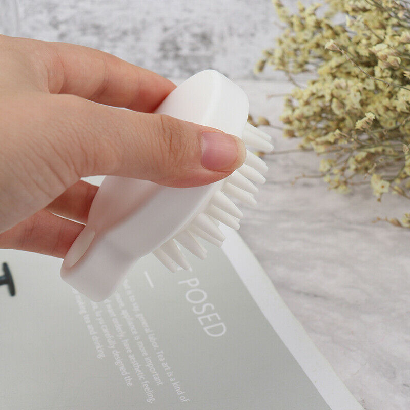 Handheld Silicone Scalp Shampoo Massage Brush Washing Shower Clean Brush Bat Hn