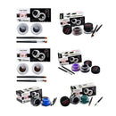 Music Flower Eye Makeup Set Black +Blue 2 in 1 Eyeliner Gel Waterproof Make