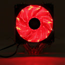 Led Dual Fan 2Heat Pipe Quiet Cpu Cooler Heatsink For Intel