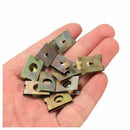 50Pcs Car Door Panel Screw U-Type Iron Nuts Plate Clip Fastener