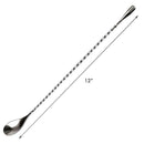 Bar Spoons Stainless Steel Set Of 6 Professional Cocktail Mixing Spoon Bar  O1P6