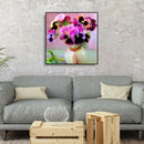 5D Diamond Painting Cross Stitch Mosaic Needlework (WLL1447 Purple Flower)