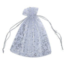 20PCs White Star Moon Organza Gift Bags Pouches Wedding Christmas Gift,16cm