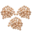150pcs Natural Wooden Beads Round Untreated Beechwood Loose Spacer Balls