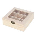 Multi-grid Wooden Jewelry Storage Case Handmade Storage Box Treasure Chest Wood