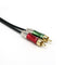 Black PVC Car Audio Link Cable Cord XLR Male to RCA Male 30cm/11.81inch Length