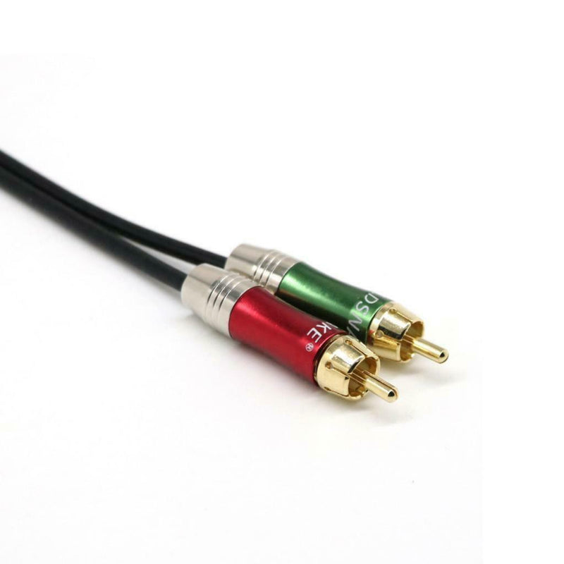 Black PVC Car Audio Link Cable Cord XLR Male to RCA Male 30cm/11.81inch Length