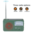 Outdoor Solar Hand Crank AM FM Siren Radio Multi-function Lighting Green