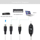 2 IN 1 USB to MIDI Interface Converter Cable PC to Music Studio Keyboard Adapter
