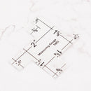 1pc 2" Plastic sewing measuring gauge quilting measurement for patchwork ruler F