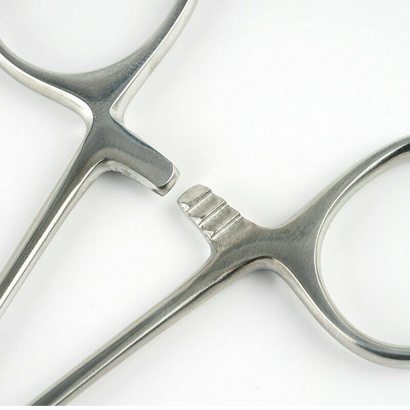 5" inch Curved Fishing Forceps Stainless Hemostat Locking Clamps Carp V9J5