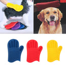 1Pcs Pet Cat Dog Bath Cleaner Grooming Glove Brush Hair Remover Red