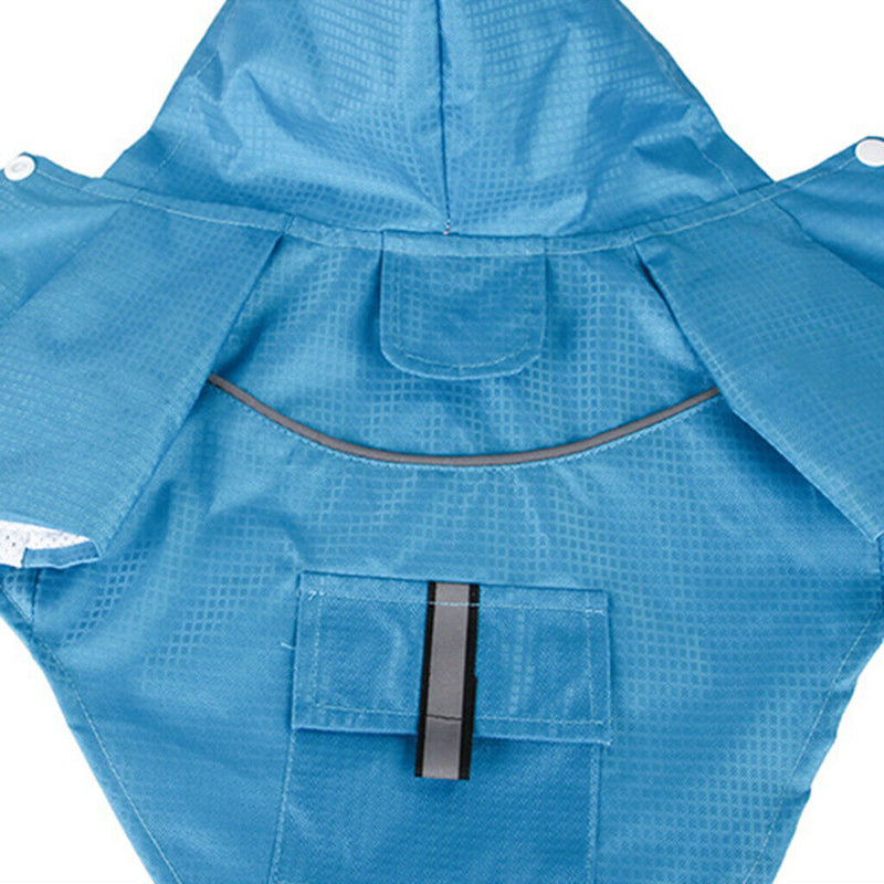 2pcs/set Fashion Pet Dog Waterproof Raincoat Hooded Jacket For Dogs Puppy L Size