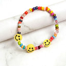 Boho Fashion Smile Face Bracelet Colorful Beads Bangle Women Charm Jewelry GifJR