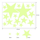 Glow In The Dark Star Wall Stickers Round Stars Moon Dot Luminous Room Decor