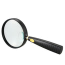 Clear 90mm Dia Lens Jewelry Loupe 5X 10X Magnifier Glass Black - Fixed E7S6