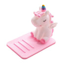 Rubber Phone Holder Cartoon Animal Desktop Cell Phone Stand Holder Pink