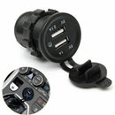 12V/24V 3.1A Car Cigarette Lighter Socket Dual USB Charger Adapter LED Voltmeter